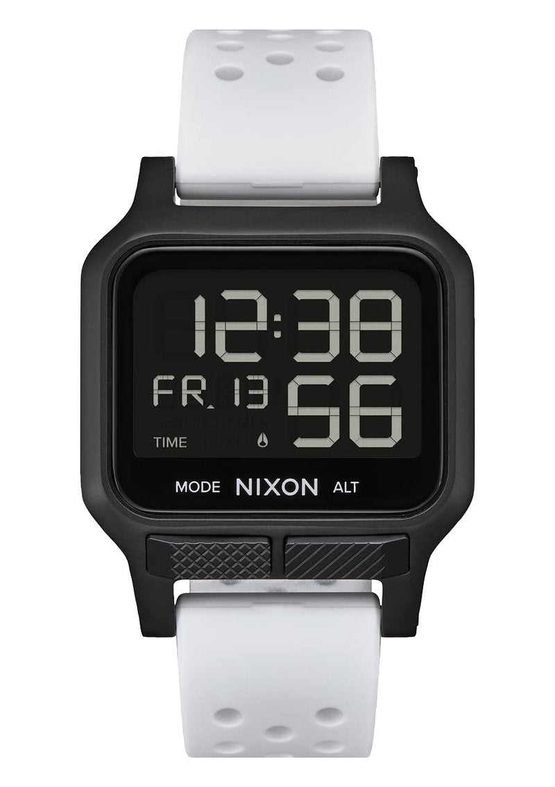 NIXON Heat A1320 - Digital Watch for Men and Women - 100M Water Resistant Exercise Workout and Running Watch - Mens Ultra Thin Lightweight Sport Watches - Custom 38 mm LCD Display, 20mm PU Band
