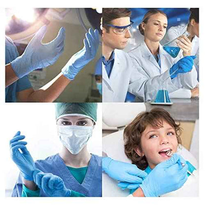 Basic Medical Synmax Vinyl Exam Gloves - Latex-Free & Powder-Free - X-Large, BMPF-3004(Case of 1,000),Blue