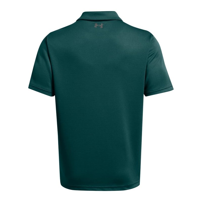Under Armour Men's Tech Golf Polo, (449) Hydro Teal / / Pitch Gray, Small Tall