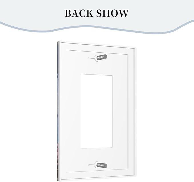 Decorative Art Light Switch Covers Seaside Window View 1 Gang Rocker Outlet Decorative Switch plate Faceplate GFCI Light Switch Covers for Home Decor