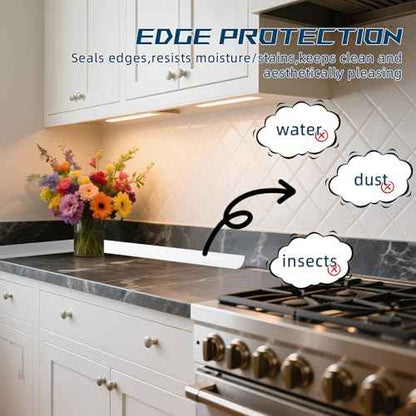Flexible Quarter Round Molding Trim - Peel and Stick Silicone Caulk Strip,Shoe Molding for Floor Edges,Wall Corner,Staircase,Cabinet,Baseboard and Window Sill in Bathroom/Kitchen/Living Room,472 Inch