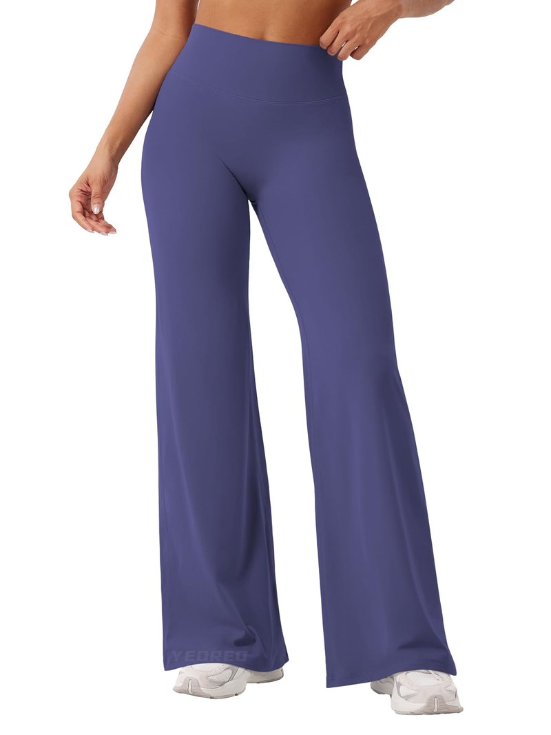 YEOREO Workout Leggings Womens No Front Seam Straight Leggings 31.5" High Waist Buttery Eddiy Gym Yoga Pants Deep Cobalt XL