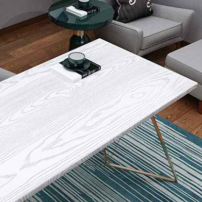 Livelynine White Peel and Stick Wallpaper Wood Contact Paper for Cabinets Adhesive Wood Grain Vinyl Wrap for Kitchen Furniture Door Textured Wood Countertop Waterproof Wall Paper Bathroom 15.8x78.8