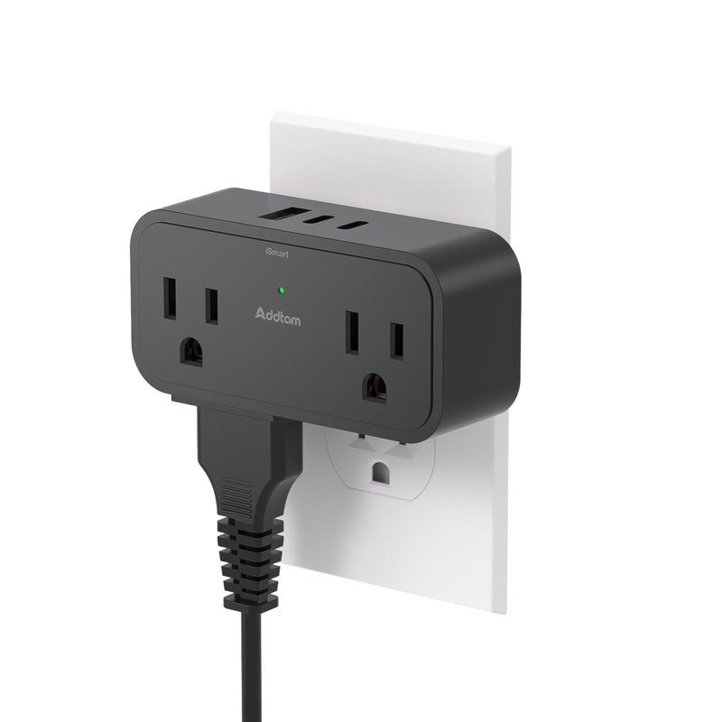 Cruise Ship Essentials, Travel Power Strip - Outlet Extender with 4 AC Outlets 3 USB (2 USB C), No Surge Protector Cruise Approved for Carnival, Royal, Multi Plug Adapter for Cruise Travel Essentials