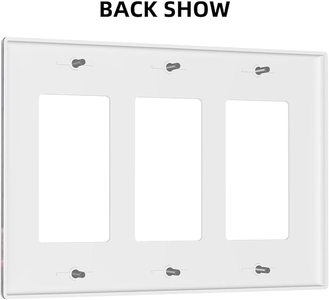 Decorative Art Light Switch Covers Seaside Window View 3 Gang Triple Rocker Outlet Switch plate GFCI Faceplate GFCI for Home Decor