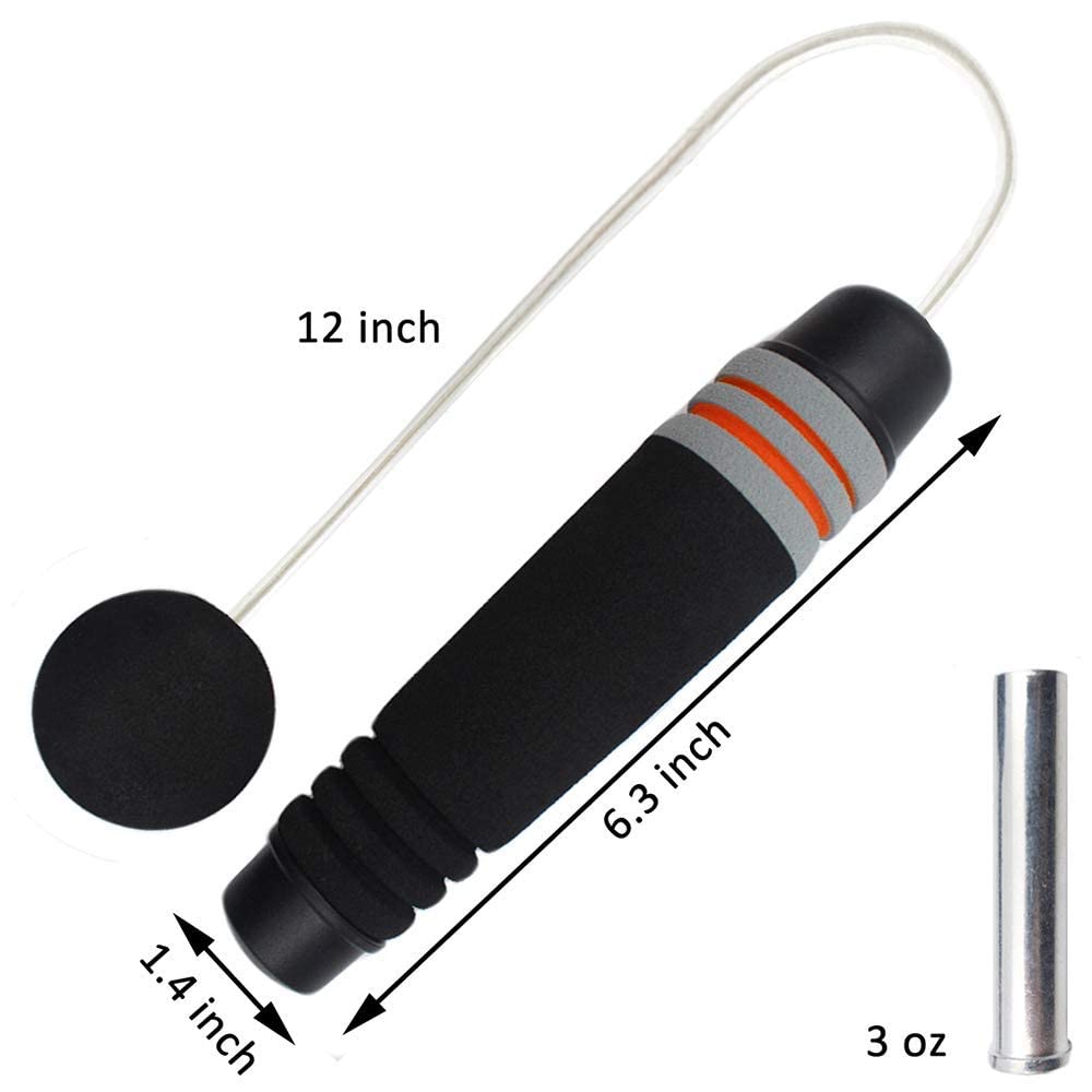 Benvo Weighted Ropeless Jump Rope Cordless Speed Rope Skipping Rope for Double Unders, Exercise, WOD, Boxing, MMA Beachbody Training Fitness- Updated Version