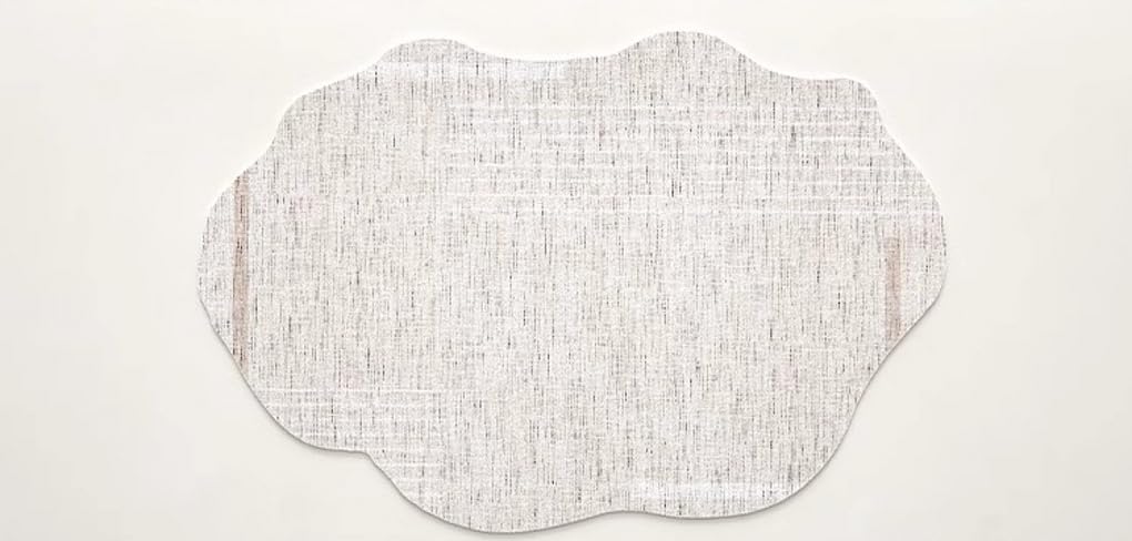 Beige Abstract Shaped Rug 3x5 Irregular Shaped Area Rug Grey Texture Design Rug for Bedroom Livingroom Guestroom Modern Minimalist Art Decor Floor Rug Funky Home Office Meetingroom Floor Carpet
