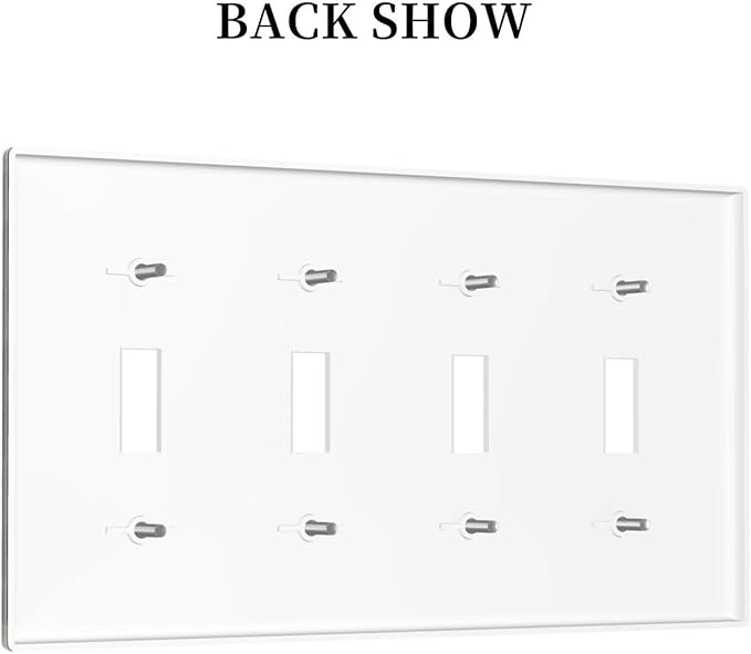 Decorative Art Light Switch Covers Elegant Rose Bouquet Art Quad Toggle 4 Gang Wall Plate Switch plate Electrical Faceplate for Home Decor