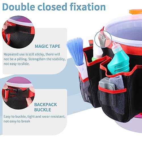 Bucket Cleaning Tool Organizer,Wash Tool Caddy 5-Gallon Organizer,5 Gallon Bucket Holder Cleaning Supplies for Housekeeping