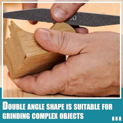 Honoson 10 Pcs Sanding Sticks Buffing Sanding Sticks for Plastic Models Assorted Grits Crafts Metal Wood Sandpaper Tools(Low Grits Rating,Double Angle Shape)