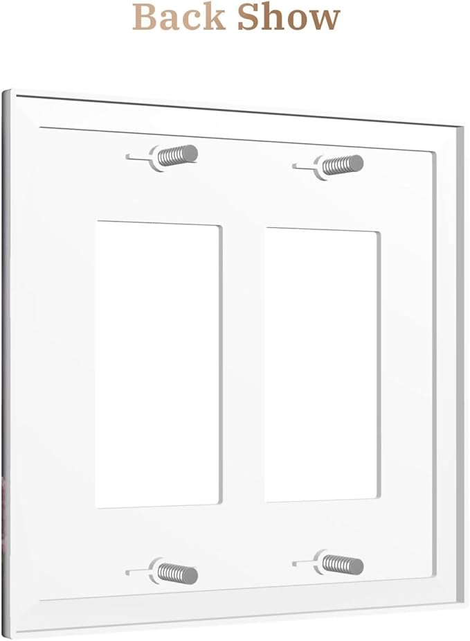 Decorative Art Light Switch Covers Seaside Window View 2 Gang Dual Rocker Outlet Switch plate Faceplate GFCI for Home Decor