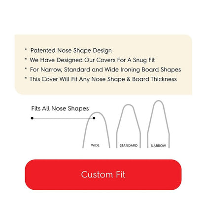 TIVIT AlumiTek Ironing Board Cover, Fits Small Boards 12×42 & 13×43, Made in Italy, Alumitek PRO Heat-Reflective, Thick 4-Layer Padding, Scorch & Stain Resistant d