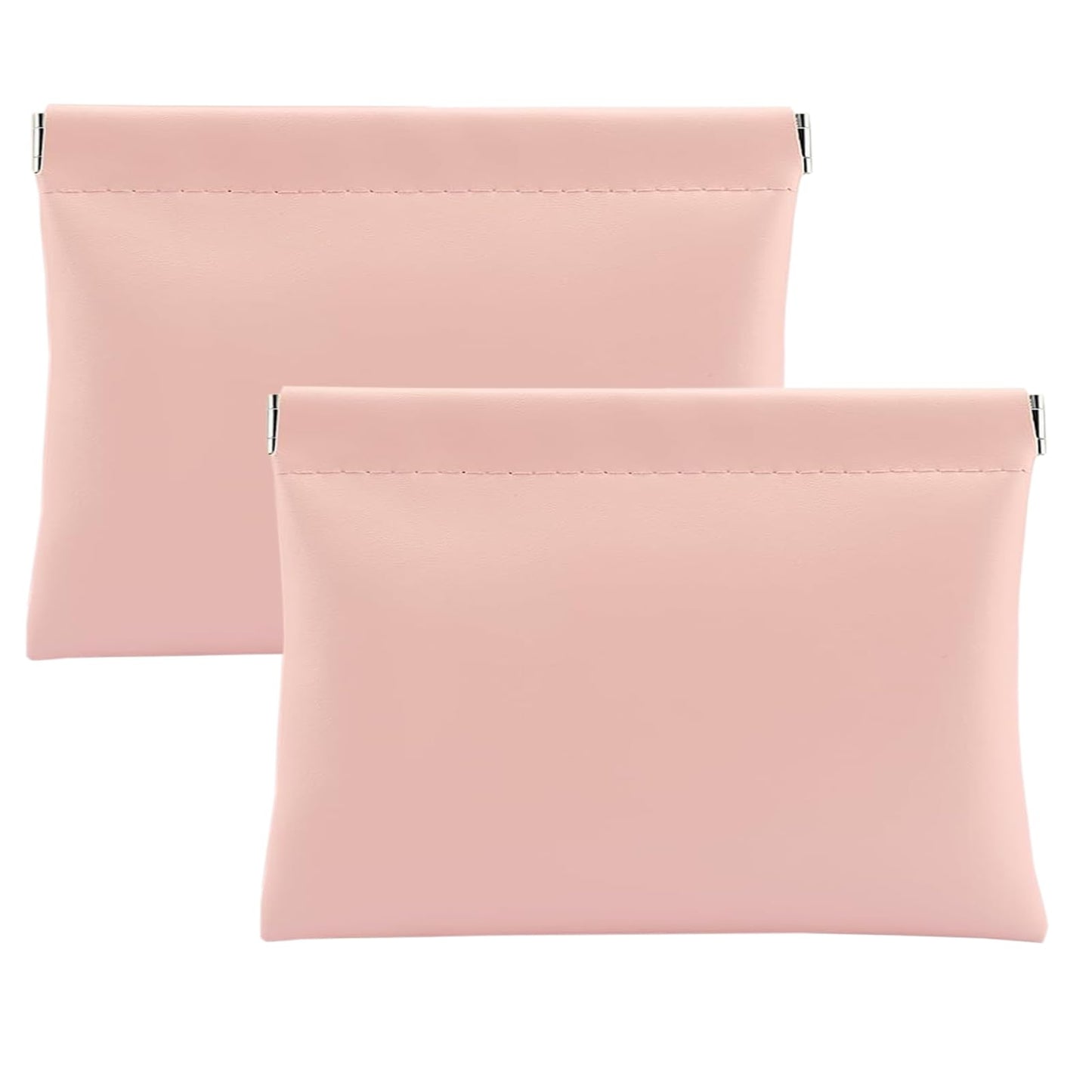 Zilotusnte 2 PCS Small Makeup Bag for Purse, Coin Purse Lipstick Cosmetic Accessories Organizer, Mini Portable Leather Cosmetic Bags for Women, Small Travel Kit Storage Pouch (2 Medium), LQB-CD