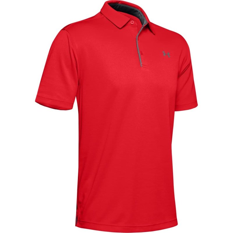 Under Armour Men's Tech Golf Polo, Red (600)/Graphite, XX-Large Tall
