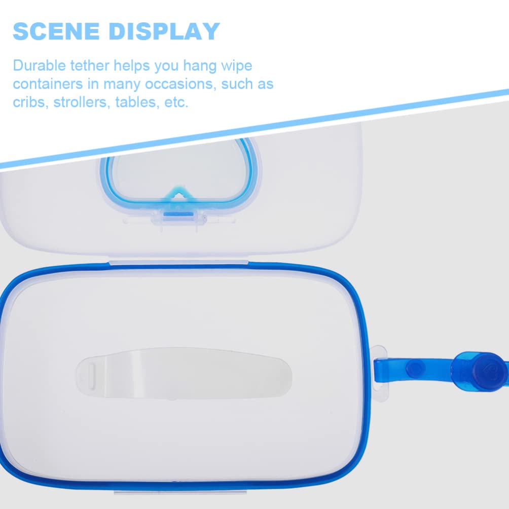 Healifty Portable Baby Wipes Dispenser with Belt Clip 2-Pack Lightweight Travel Wipe Box for Stroller Crib Infant Wet Tissue Holder on-the-Go Cleanup