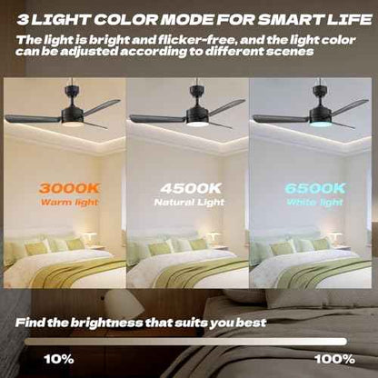 Ceiling Fans with Lights,36" LED Fan Light Hanging with Hook,Plug in Ceiling Fan Light,Hook Type Ceiling Fan,40W,3000-6500k,Remote Control,Portable Fan for Camping Bed,Patios,(Black)