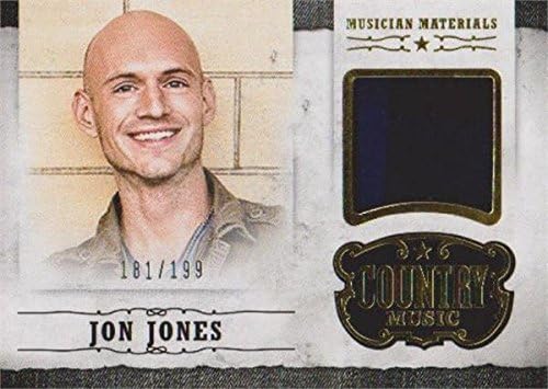 Sports Memorabilia Autograph Warehouse 409070 Jon Jones Musician Worn Material Relic Patch Trading Card - Country Music 2014 Panini MJOJ LE 181-199