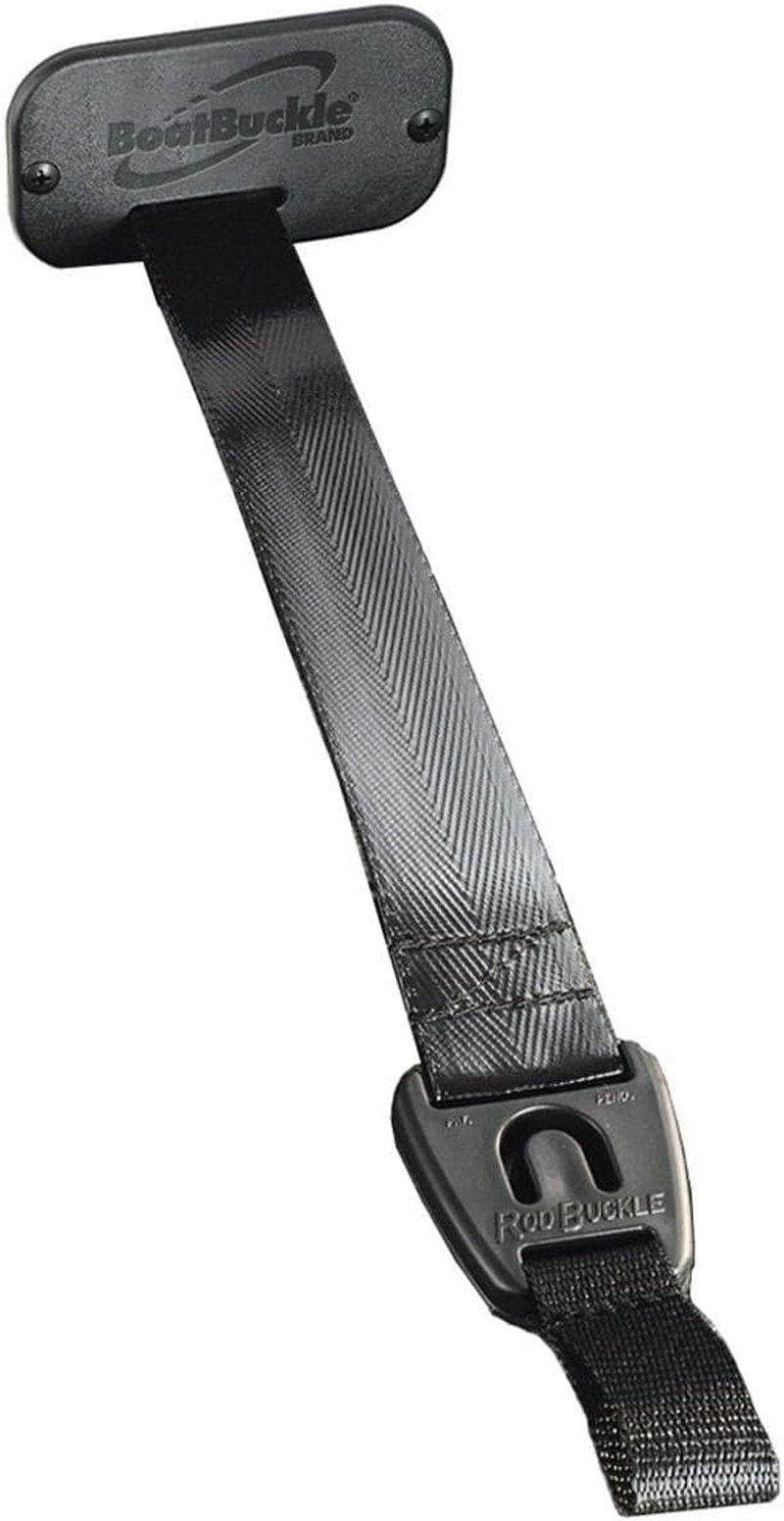 BoatBuckle F14200A 24-Inch Self-Retracting Fishing Rod Holder for Boat, Retractable Tie Down Rod Straps for Boat Deck Mount/Gunwale