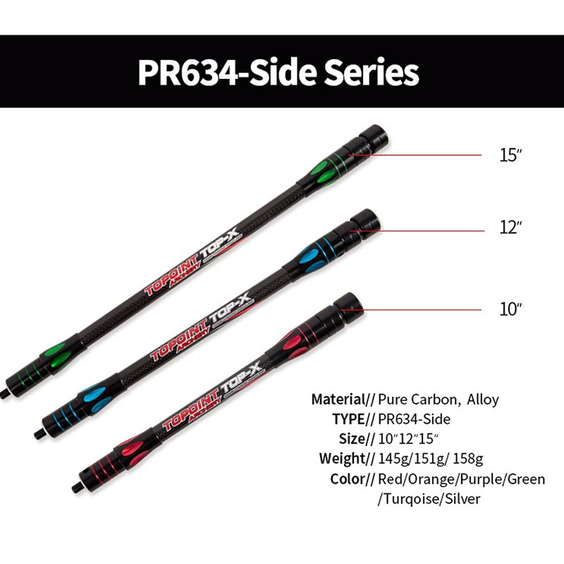 HNZMDY 10 Inch 12 Inch 15 Inch Archery Bow Stabilizer Balance Bar Rod Side Rod Carbon Fiber Stabilizer Dampen Weight for Compound Bow Recurve Bow Accessory (Blue, 15 Inch)