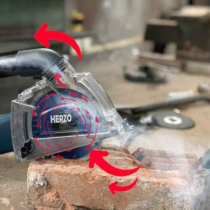 HERZO Cutting Dust Shroud for 5 inch and 4-1/2 inch Angle Grinder