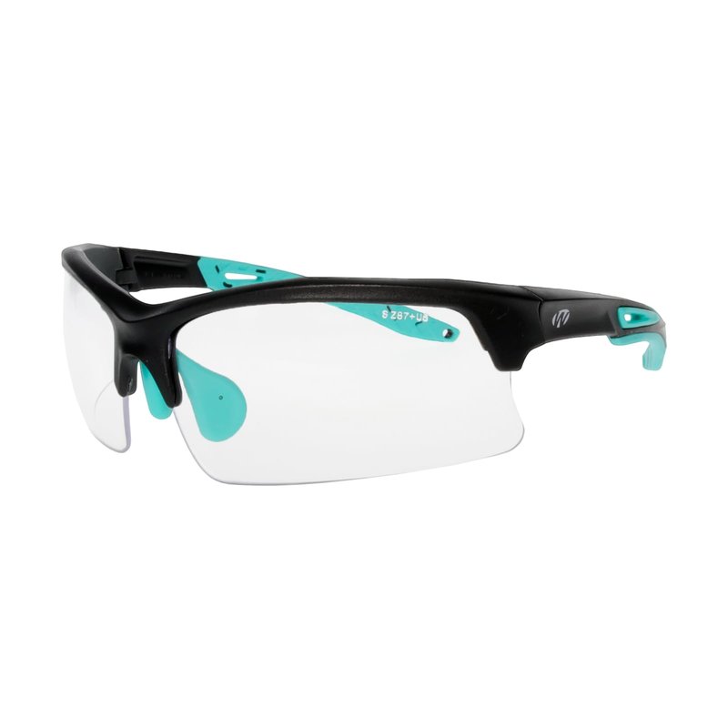 Walker's Unisex Teal Impact Resistant Sport Glasses | Durable Non-Slip Rubberized Frame UV Protection Shooting Outdoor Sports Glasses w/ Clear Lenses