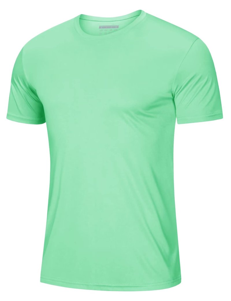 Short Sleeve Shirts for Men Dry Fit Tshirts UPF50 Active Athletic Summer T Shirts Workout Running T Shirt Mint Green