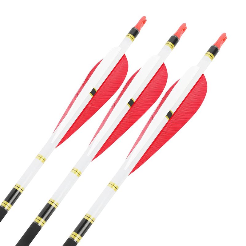 ZSHJGJR Archery Arrow Feathers 4Inch 5 Inch Turkey Feathers Fletchings Arrow Feathers Fletches Right Wing for DIY Hunting Arrows 50PCS (4inch, Right Wing, White)