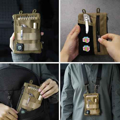 VIPERADE VE18 EDC Pouch, Pocket Organizer for Men, EDC Pocket Organizer, 3 Slots with 2 Zipper Pockets, Multitool Pouch