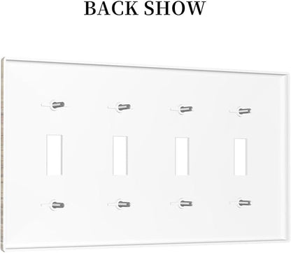 Anchor Nautical Vintage Map 4 Gang Decorative light switch plate Quad Toggle Wall Plate Covers Switchplate Electrical Faceplate for Office Livingroom Home Decor