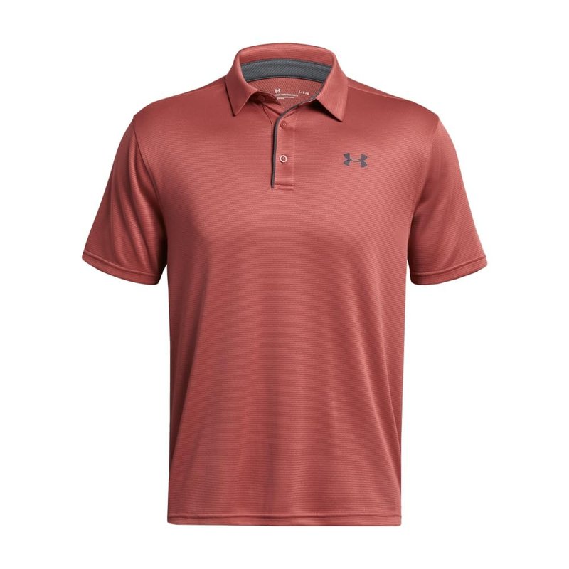 Under Armour Men's Tech Golf Polo, (611) Sedona Red / / Pitch Gray, 4X-Large