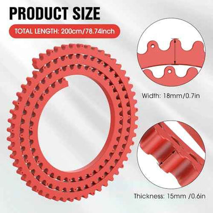 Pisman Router Edge Guide & Template Kit - 78" Plastic Woodworking Profiling Strip for Precision Trimming | Fits Bosch/Dewalt/Makita Routers | DIY Furniture, Cabinet & Table Edge Molding (Red)