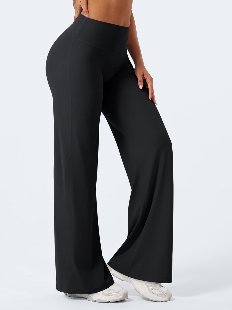 YEOREO Workout Leggings Womens No Front Seam Straight Leggings 31.5" High Waist Buttery Eddiy Gym Yoga Pants Black XXL