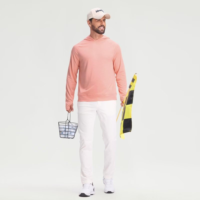 M MAELREG Hoodies for Men Golf Athletic Texture Sweatshirts Feather Weight Dry Fit Performance Midlayer Mens Hoodies Pullover