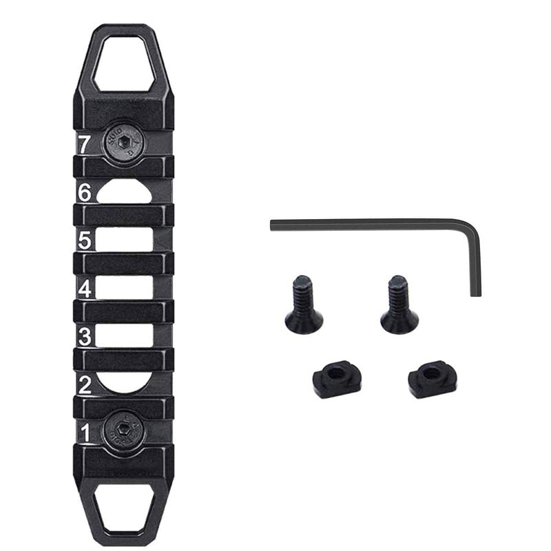 West Lake Keymod Picatinny Rail Sections, 3-Slot 7-Slot 11-Slot, Solid Aluminum Single Dual Keymod MLOCK Compatible Multi-Functional Rails (Black)