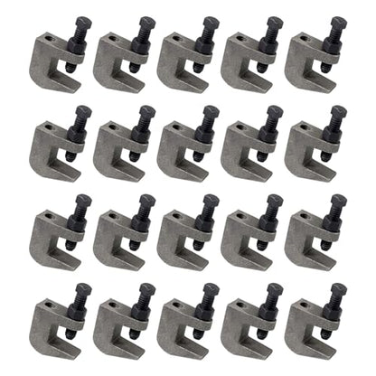 3/8"-16 Iron Safety Rod Beam Clamps, UNC Standard, 3/4" Jaw Opening, Wall Ceiling Mount Vertical Piping Support-Clamp for Copper, PVC Tubing, 20 Pieces