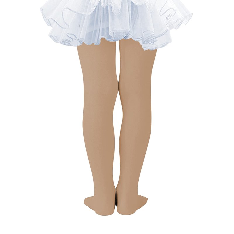 Ultra Soft Ballet Tights for Toddler Girls - Breathable, Durable, Footed, Warm Nude Stockings for Girls 6-8 Years