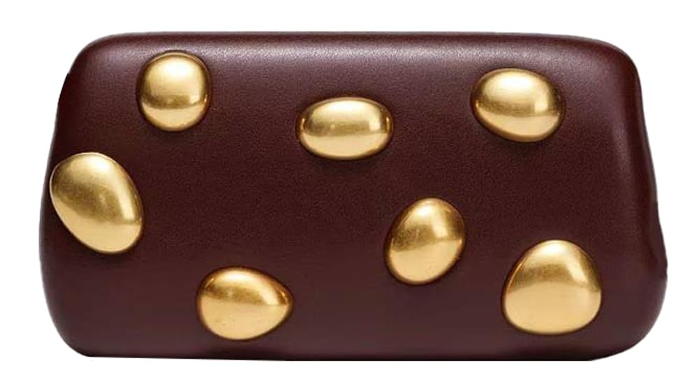 Women PU Leather Clutch Bag Stylish Elegant Clutch Evening Bag Crossbody Handbag Chain Purse for Wedding Party Prom