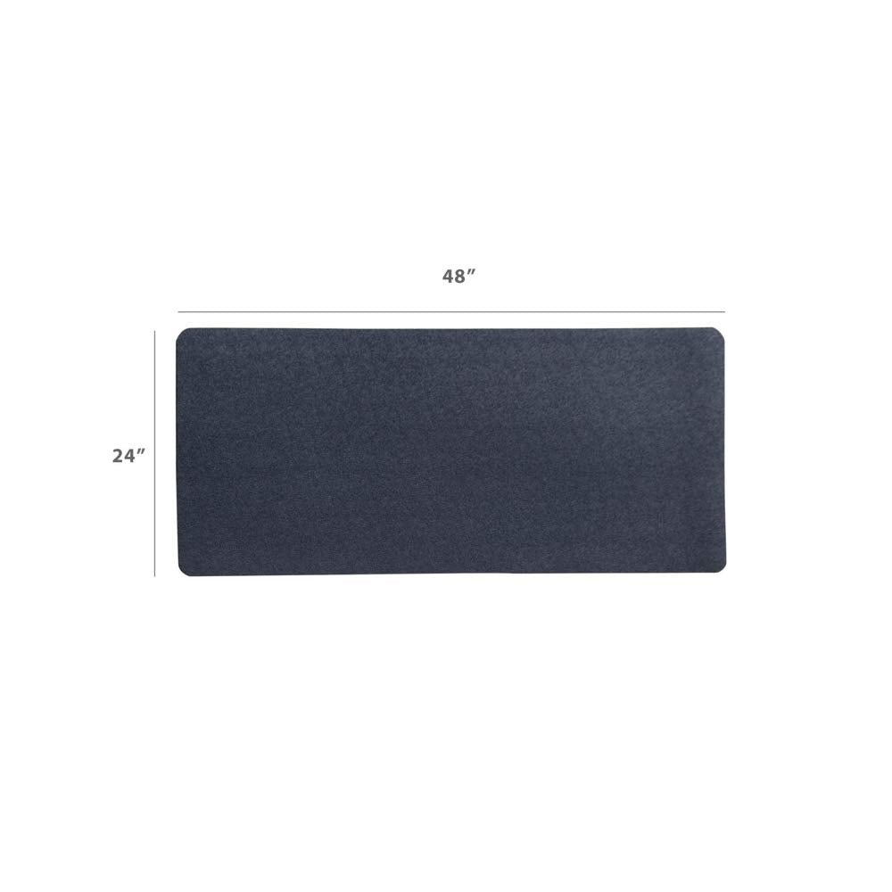 MotionTex Exercise Equipment Mat for Under Stationary Bike, Spin Bike, Exercise Bike, Treadmill, Fitness Equipment, Home Gym Floor Protection, 24" x 48", Black