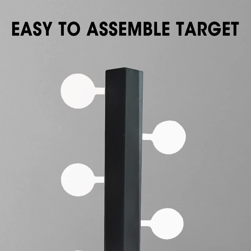 Atflbox The Metal Swing Shooting Target Stand with 6 Steel Plates for Airsoft BB Guns Practise (Dueling Tree)
