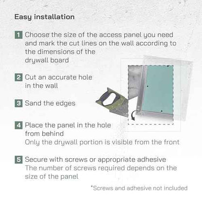Vent Systems 6" x 6" Inch Aluminum Drywall Access Panel ? Recessed Metal Square Inspection Door for Wall, Ceiling, Plumbing, HVAC System ? Indoor Use for Home, Garage, Office Renovation or Repair