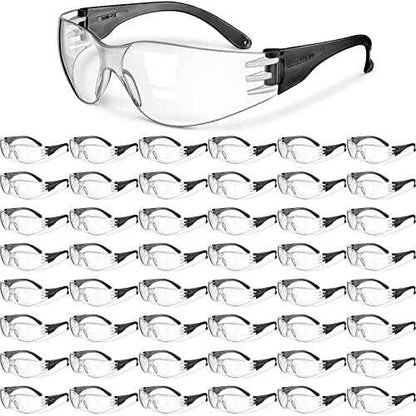 Chumia 48 Pairs Safety Glasses Protective Eyewear Goggles Scratch Impact Resistant Eye Protection for Men Women Work
