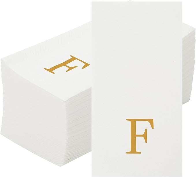 Luxenap 15.8 X 7.9 Inch Linen-Feel Guest Towels, 50 Lettered Hand Towels