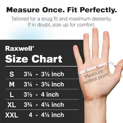 Raxwell Safety Work Gloves MicroFoam Nitrile Coated,Abrasion-Resistant,Seamless Knit for Gardening,Mechanics,and Construction