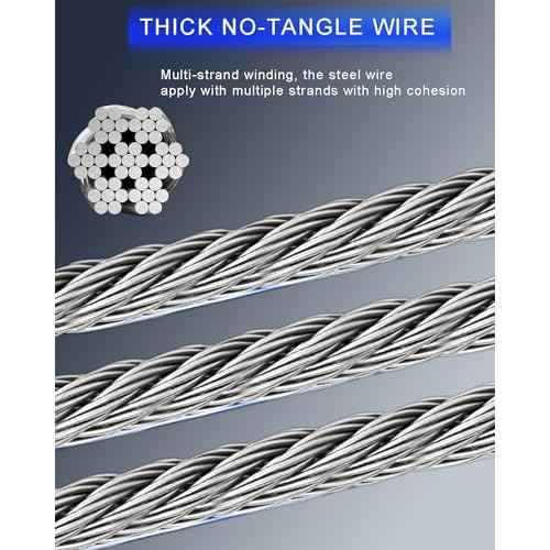 33FT RTOVZON Self Retracting Lifeline, Fall Arrest Fall Protection Dual Alloy Steel Hook Steel Wire Rope Heavy Duty Retractable Lanyard, Roofing Lifeline, SRL, Safety Lanyard