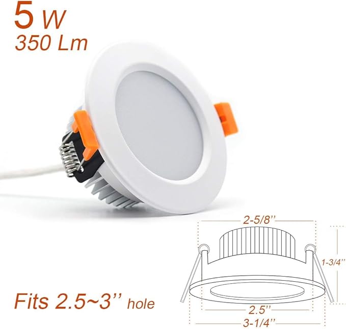 LEDLightsWorld 3 inch Smart Recessed Lighting, 110V 5W, WiFi RGBCW 2700K-6000K Dimmable Color Changing LED Retrofit Downlight, CRI 80 with Driver, Compatible with Alexa/Google Assistant, 4 Pack