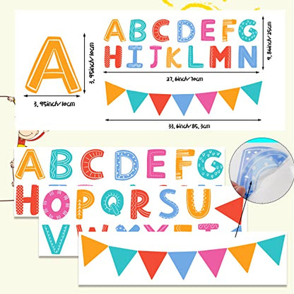 Alphabet Letters Kids Wall Stickers ABC Decals Peel and Stick Removable for Nursery Bedroom Kids Room Decor Toddler Boys D?cor ABC Letters