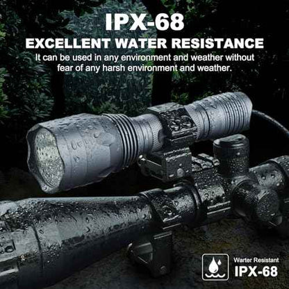 TC10 Hunting Light Kit,Green Lights 1312 Yards Hunting Flashlight High Power for Coyote,Predator, Varmint, Coon& Hog-Predator Light 1800 Lumens 1312 Yards