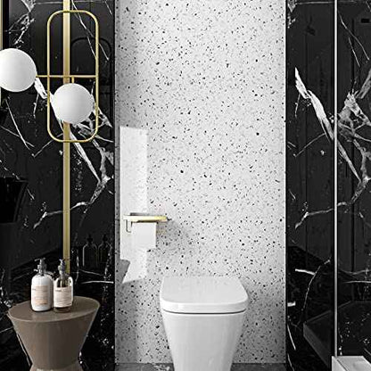 Livelynine White Granite Contact Paper for Countertops Waterproof Peel and Stick Countertops Kitchen Wallpaper Adhesive Counter Top Vinyl Wrap Desk Cover Table Laminate Countertop Sheets 15.8x78.8
