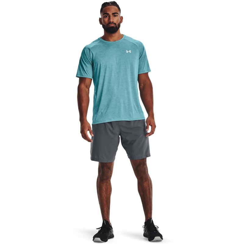 Under Armour Men's Tech 2.0 Short-Sleeve T-Shirt, Cloudless Sky (404)/White, Medium