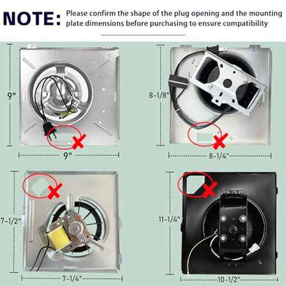 S97015157 Motor Replacement Compatible with Broan NuTone Bathroom Exhaust Fan with 8"¡¿ 8-1/4" Housing, Fit for 676-D/2676F-A, 680-A, 674, 684NT-A, 684-D/2684F-A, 672SP Fans (110 CFM/ 4 Sones)